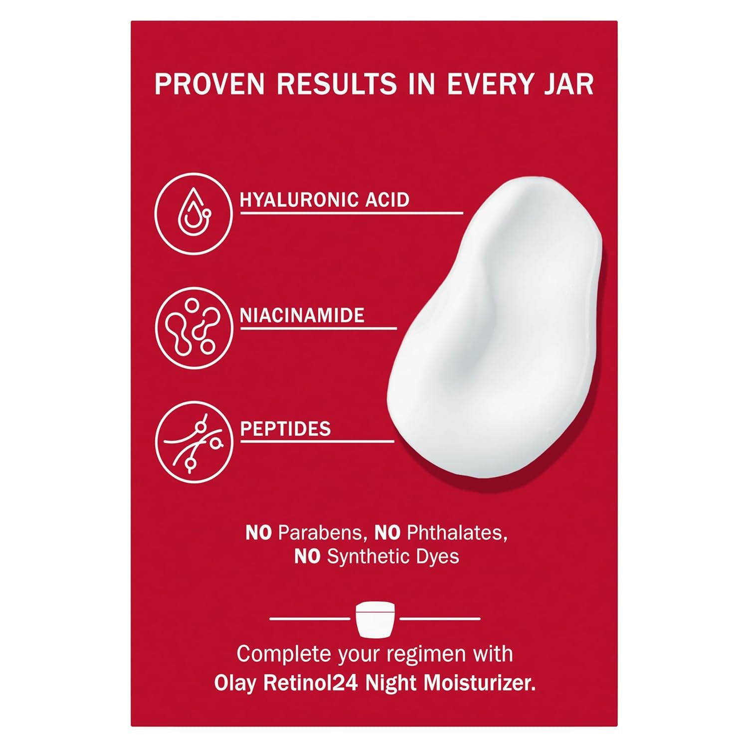 Hydrating Hyaluronic Acid Face Moisturizer – Fragrance-Free, Niacinamide & Peptides – Plumps, Smooths & Renews Dry Skin (1.7 oz)