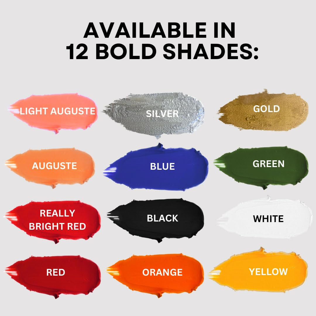 Metallic Silver Greasepaint Foundation – Professional Face, Body & Stage Makeup for Halloween, Cosplay & SFX – 1.25 Oz (38g)