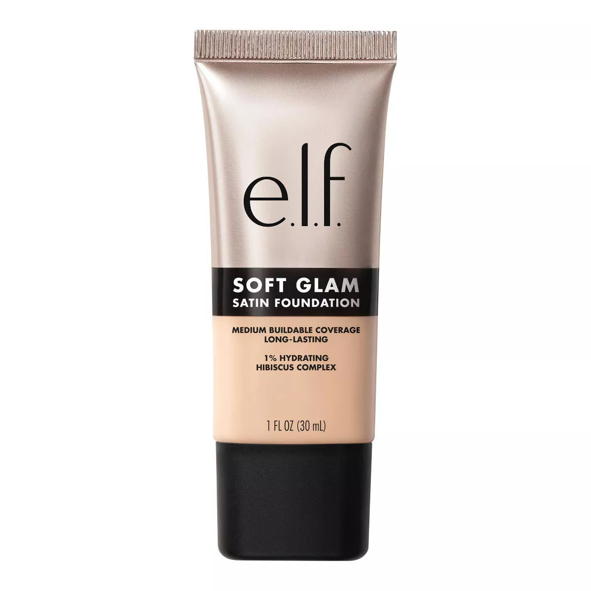 e.l.f. Soft Glam Satin Foundation – Flawless, Buildable Coverage with a Natural Finish, 1 fl oz