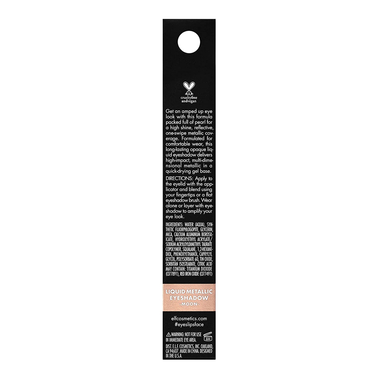 Liquid Metallic Eyeshadow – Moon Shade, One-Swipe Gel Formula with Dazzling Multi-Dimensional Shine, 0.1 fl oz