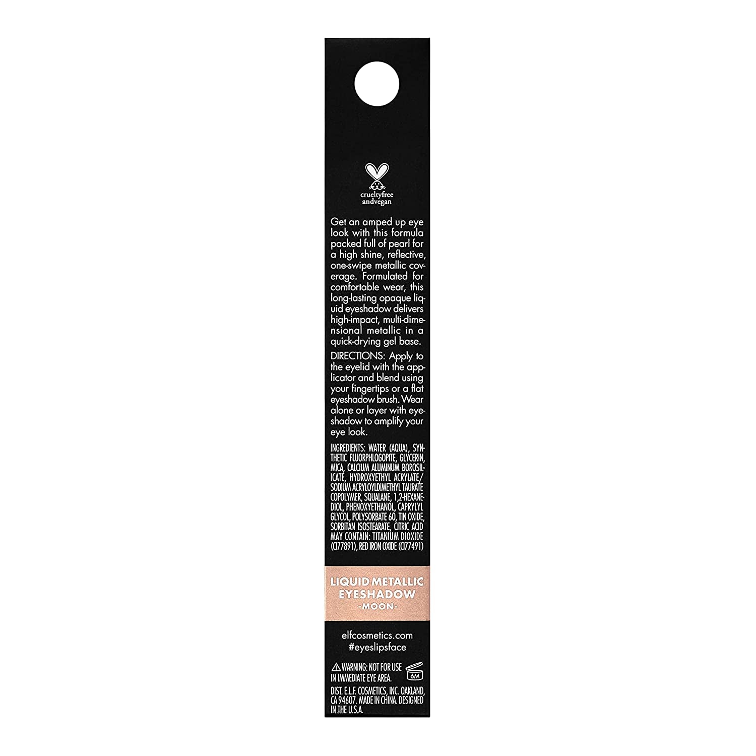Liquid Metallic Eyeshadow – Moon Shade, One-Swipe Gel Formula with Dazzling Multi-Dimensional Shine, 0.1 fl oz