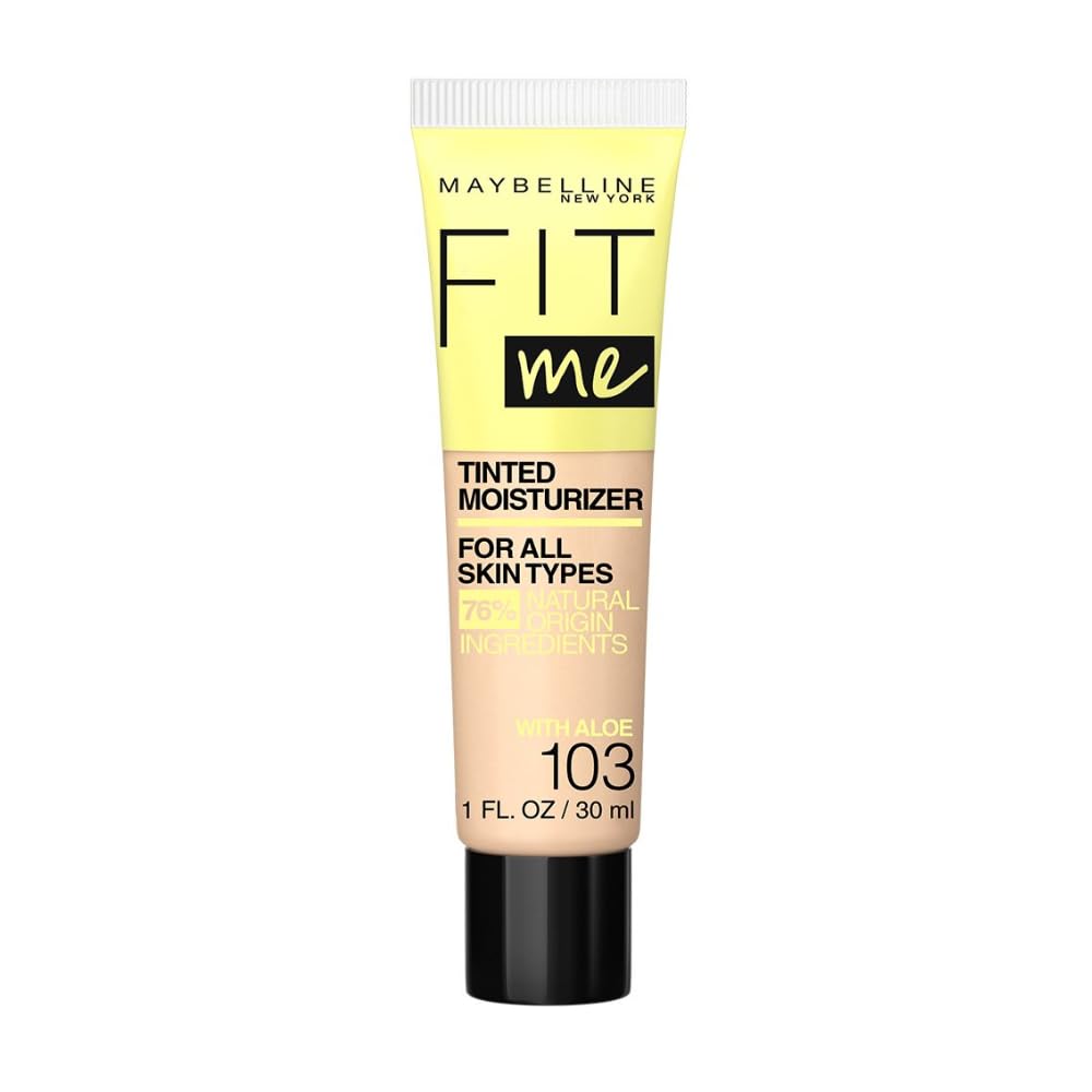 Maybelline Fit Me Tinted Moisturizer – Natural Coverage Hydrating Face Makeup, Lightweight Skin Tint, 1 Count