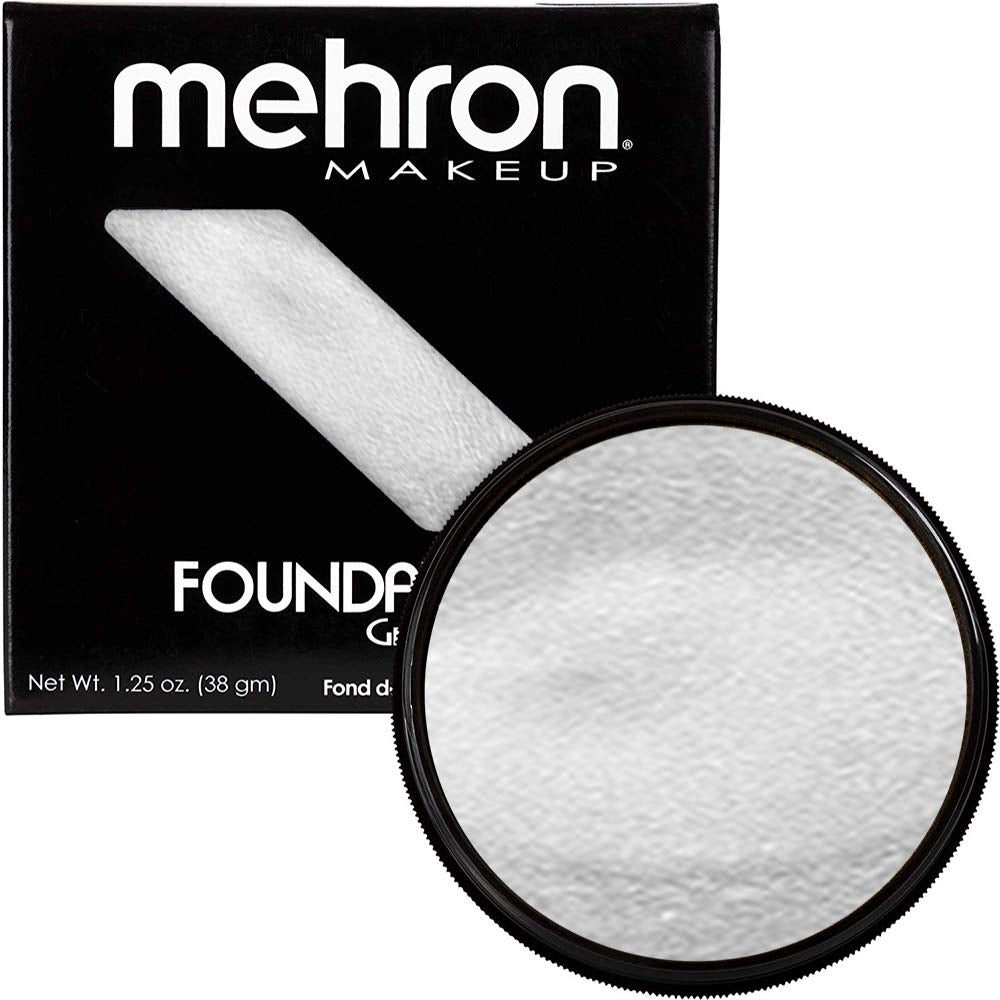 Metallic Silver Greasepaint Foundation – Professional Face, Body & Stage Makeup for Halloween, Cosplay & SFX – 1.25 Oz (38g)