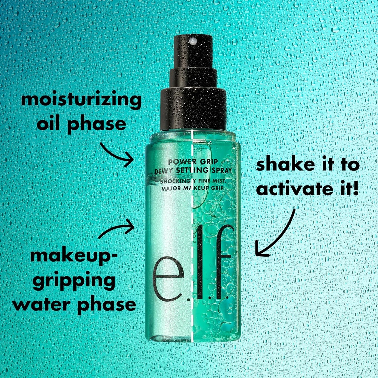 Power Grip Dewy Setting Spray – Ultra Fine Mist with Hyaluronic Acid for Hydrated, Long-Lasting Makeup Finish | Vegan & Cruelty-Free
