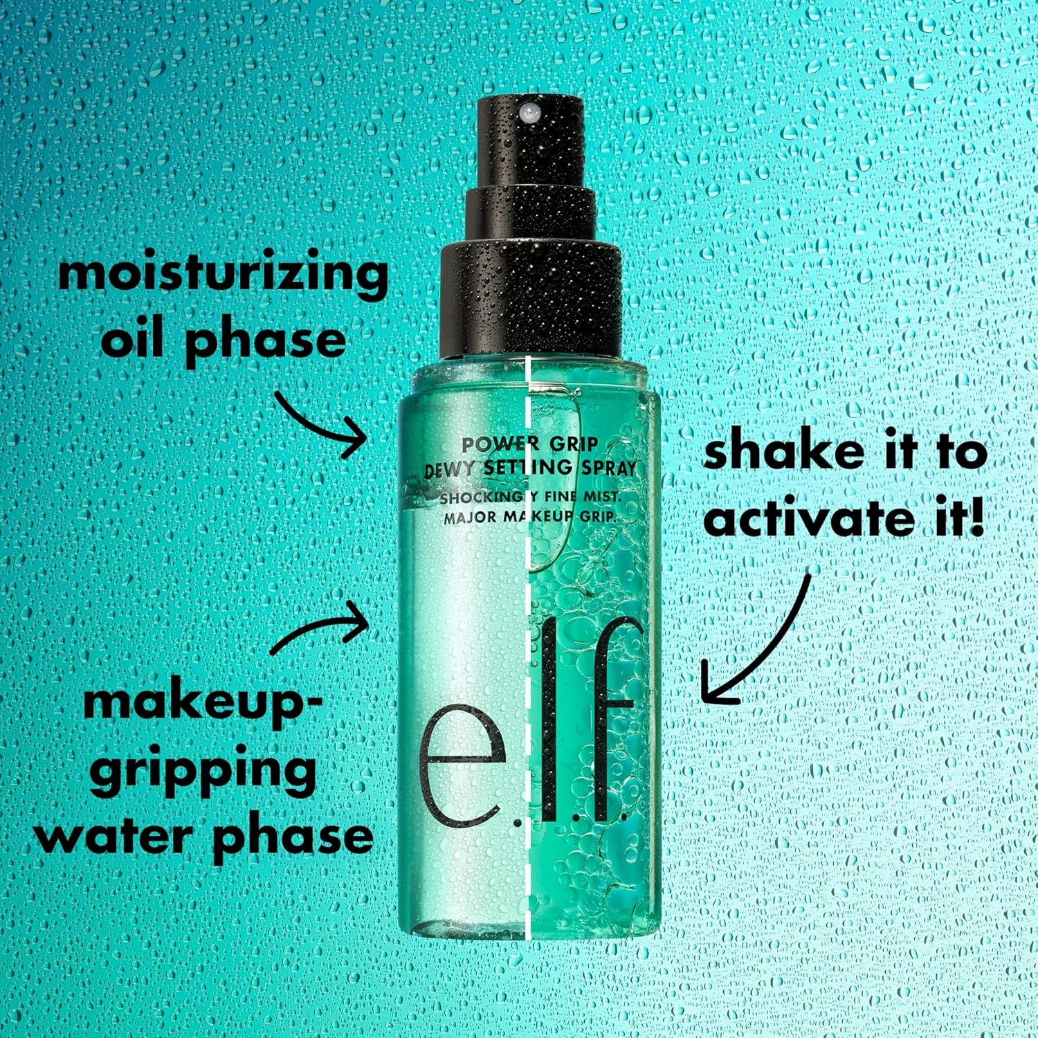 Power Grip Dewy Setting Spray – Ultra Fine Mist with Hyaluronic Acid for Hydrated, Long-Lasting Makeup Finish | Vegan & Cruelty-Free