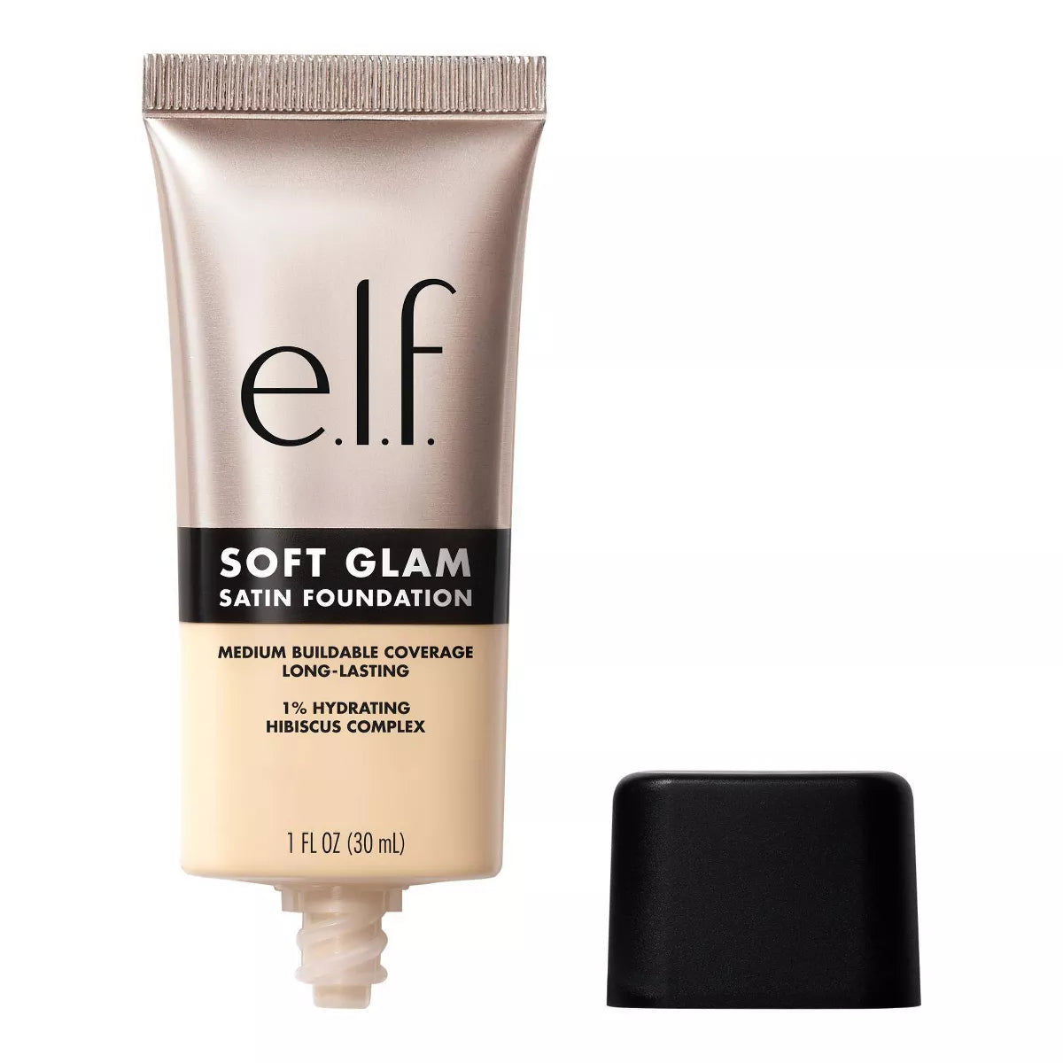e.l.f. Soft Glam Satin Foundation – Flawless, Buildable Coverage with a Natural Finish, 1 fl oz