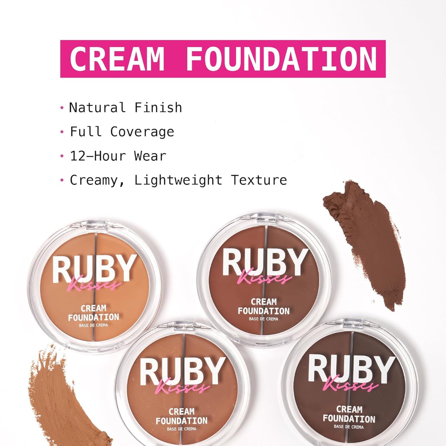 3D Face Creator Cream Foundation & Concealer – Long-Lasting 12-Hour Medium-to-Full Coverage, Non-Greasy, Perfect for Contouring & Flawless Finish (Level 3)