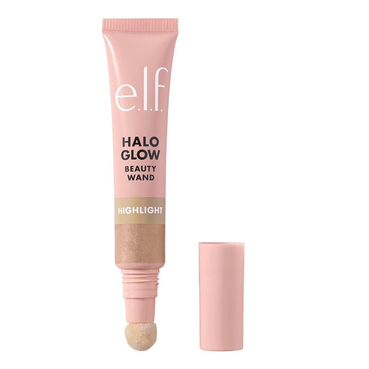 Halo Glow Highlight Beauty Wand – Luminous Liquid Highlighter in Champagne Campaign, Buildable Glow for Radiant Skin, Vegan & Cruelty-Free