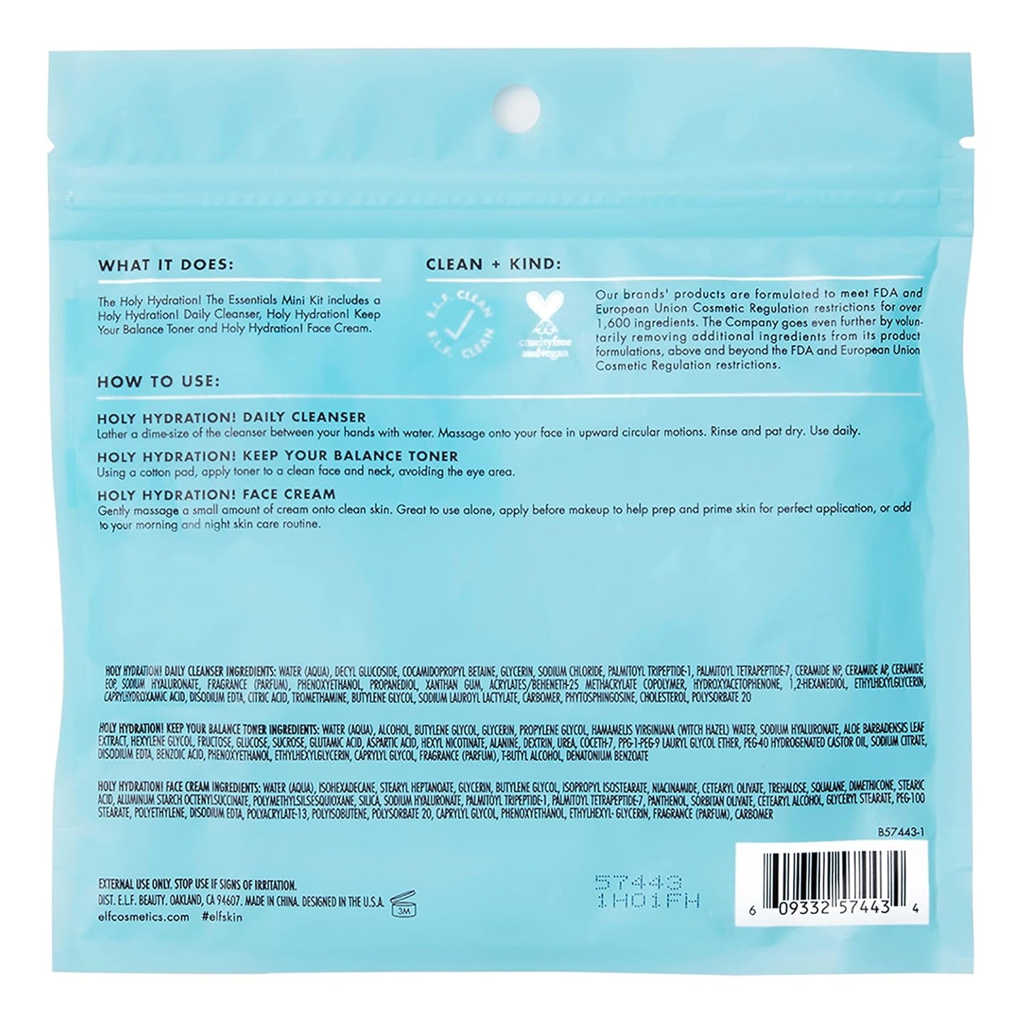 Holy Hydration! Essentials Mini Skincare Kit – Cleanser, Toner & Moisturizer for Glowing, Balanced Skin | TSA-Approved Travel Sizes