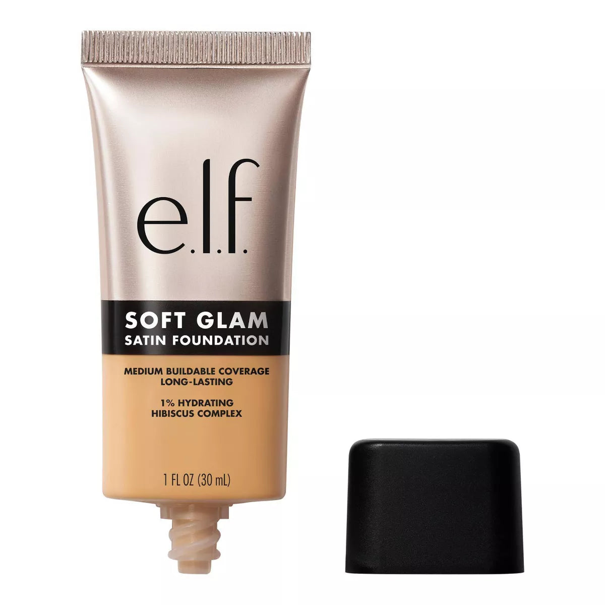 e.l.f. Soft Glam Satin Foundation – Flawless, Buildable Coverage with a Natural Finish, 1 fl oz