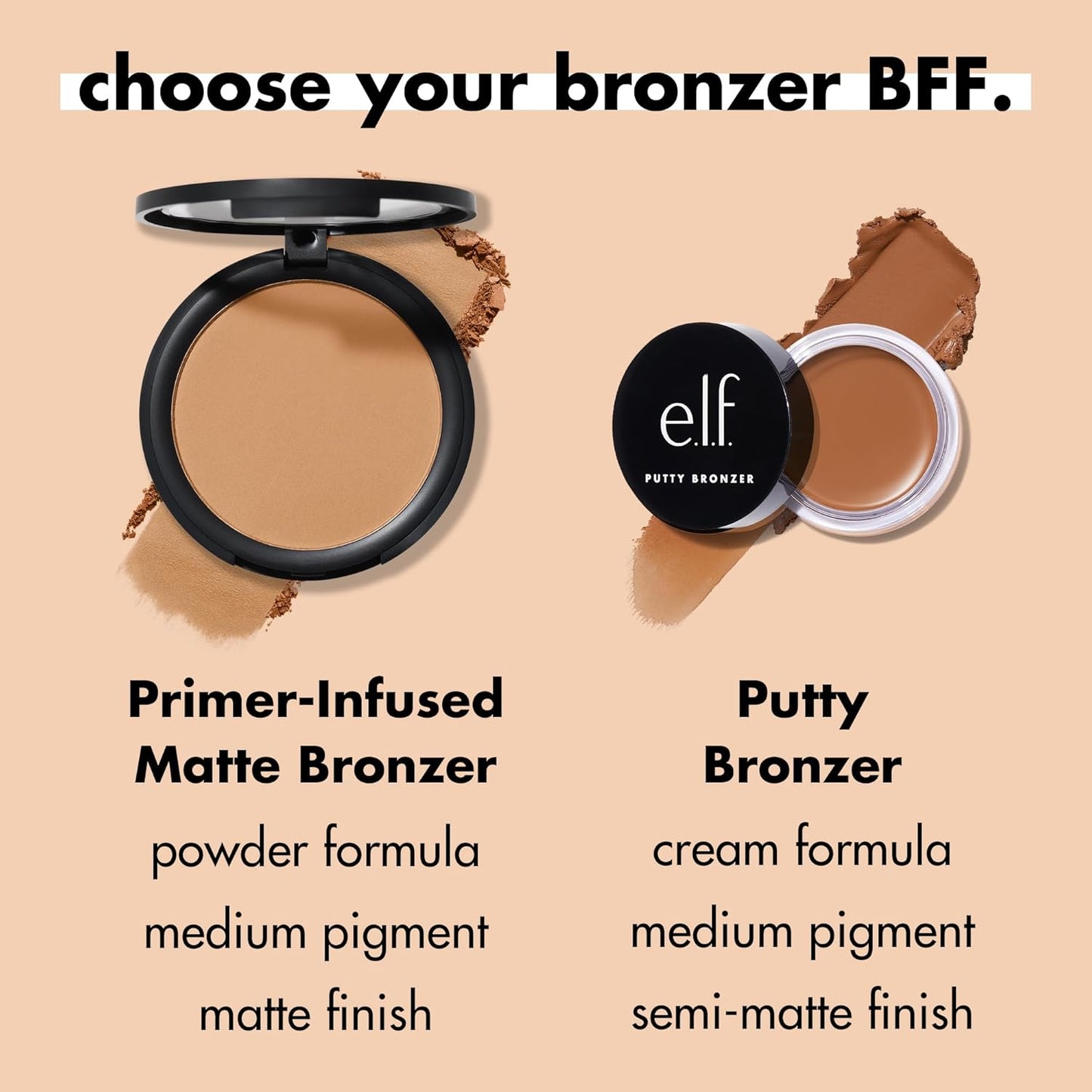 Primer-Infused Matte Bronzer – Long-Wear, Lightweight & Blendable Contour for Sun-Kissed Cheeks – Forever Sun Kissed, 0.35 Oz