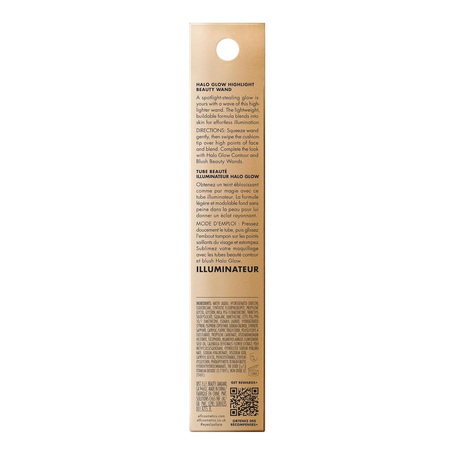 Halo Glow Highlight Beauty Wand – Luminous Liquid Highlighter in Champagne Campaign, Buildable Glow for Radiant Skin, Vegan & Cruelty-Free