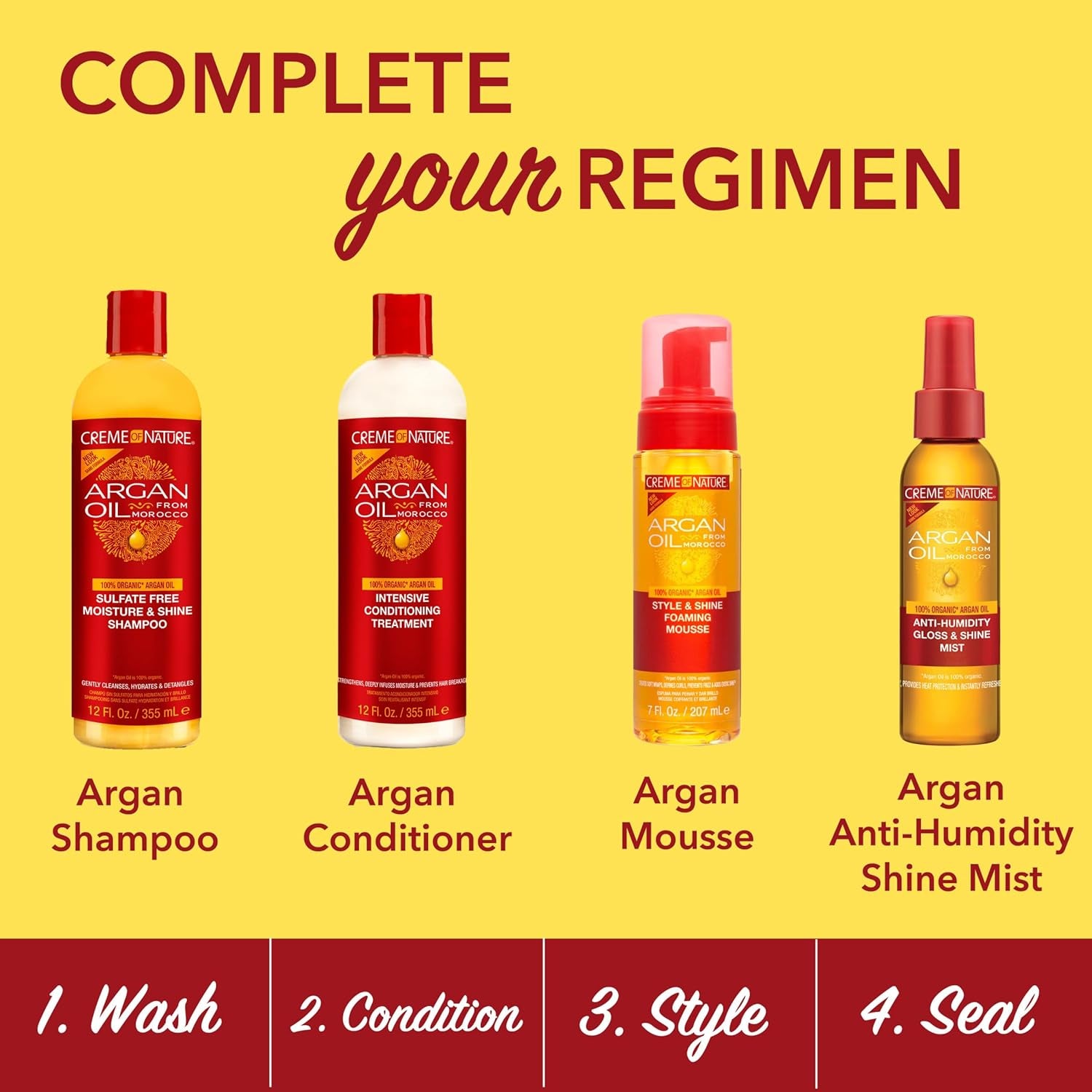 Argan Oil Anti-Humidity Gloss & Shine Mist – Heat Protection & Frizz Control with Argan Oil of Morocco – 4 Fl Oz 