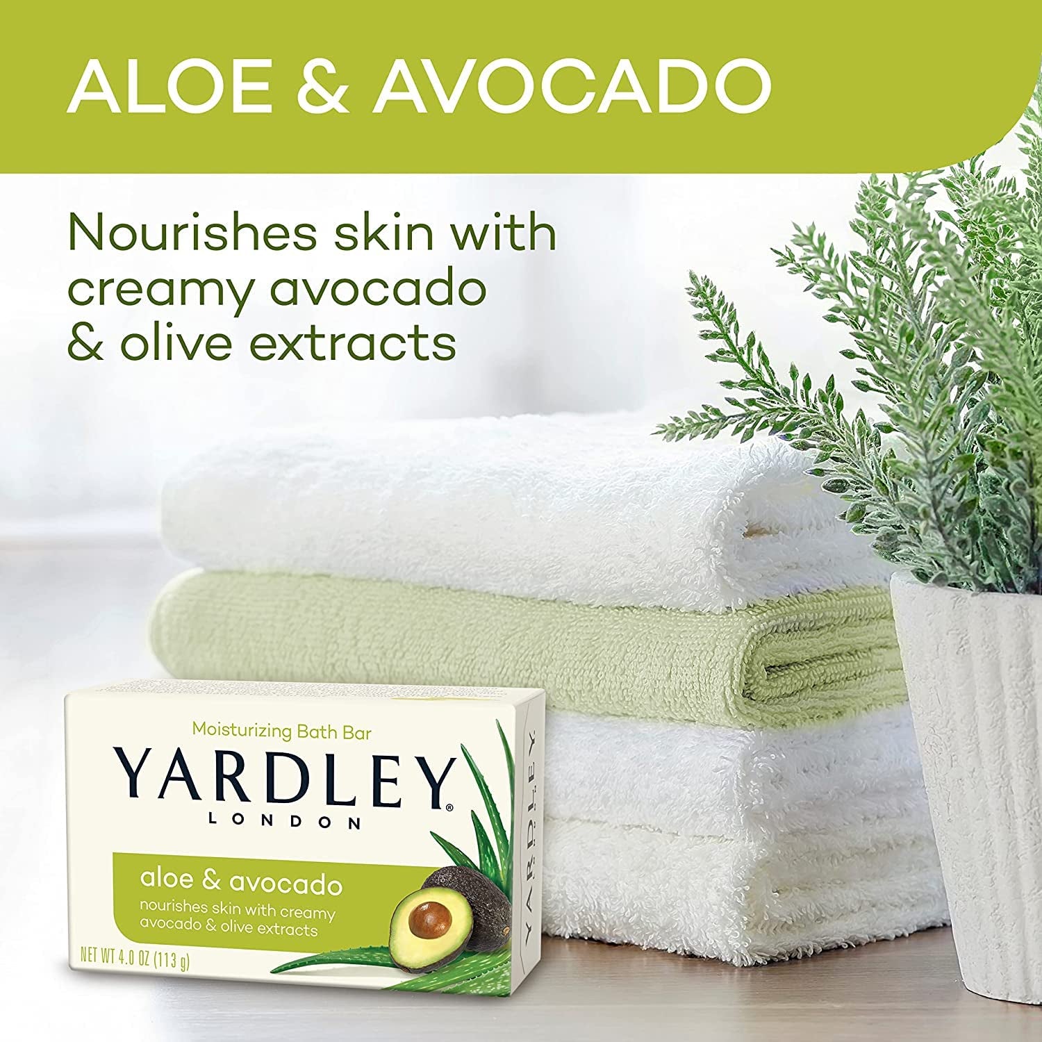 London Aloe & Avocado Moisturizing Bath Bar Soap – Natural Hydration, 4oz (Pack of 8)