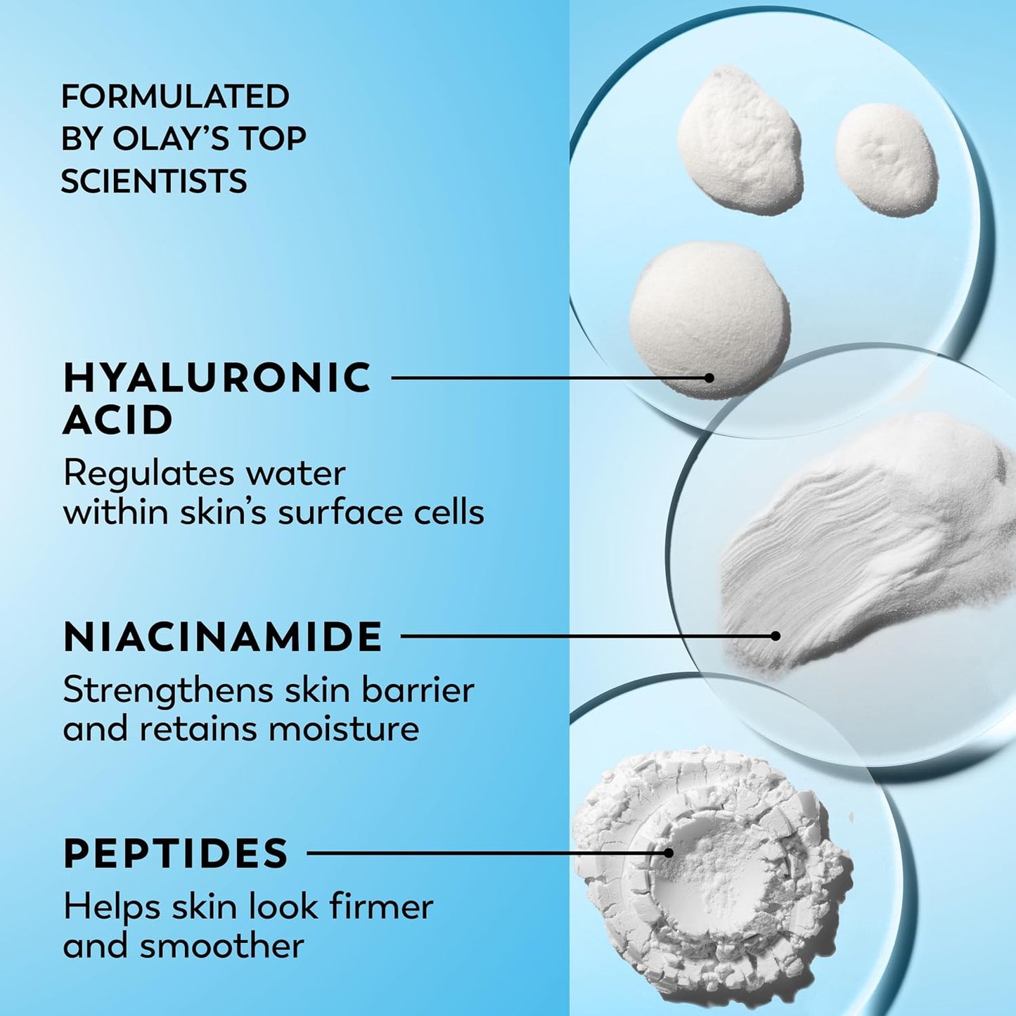 Hydrating Hyaluronic Acid Face Moisturizer – Fragrance-Free, Niacinamide & Peptides – Plumps, Smooths & Renews Dry Skin (1.7 oz)