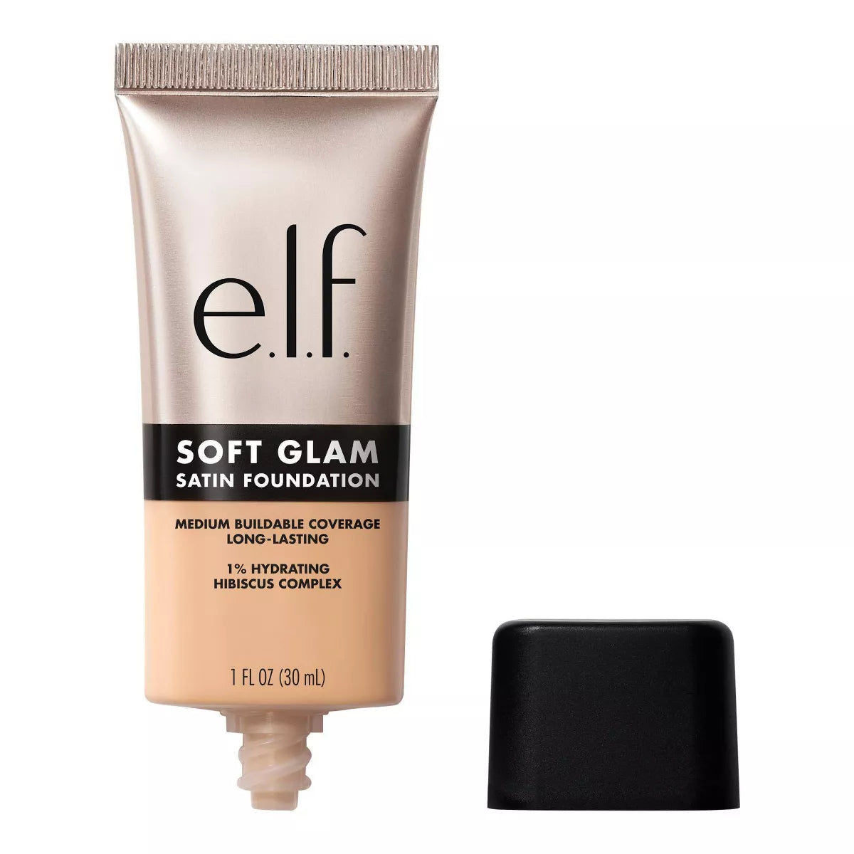 e.l.f. Soft Glam Satin Foundation – Flawless, Buildable Coverage with a Natural Finish, 1 fl oz